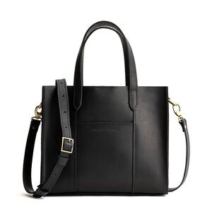 Portland Leather Tote with crossbody strap